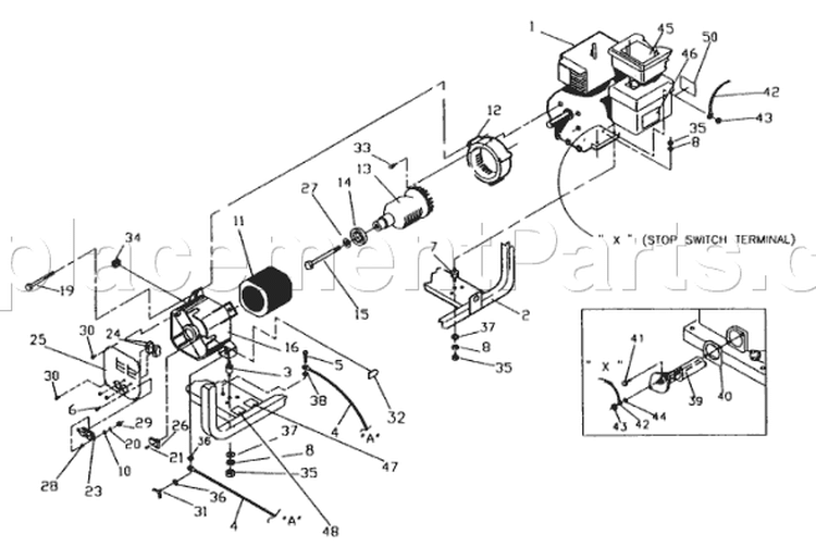 Page A Diagram and Parts List for 9882-0  Briggs and Stratton Generator